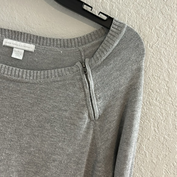 Pretty grey scrunch sides quarter sleeve sweater - Picture 5 of 10